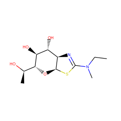 CCN(C)C1=N[C@H]2[C@H](O[C@H]([C@@H](C)O)[C@@H](O)[C@@H]2O)S1 ZINC000145124637