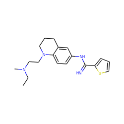 CCN(C)CCN1CCCc2cc(NC(=N)c3cccs3)ccc21 ZINC000095552482