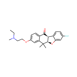 CCN(C)CCOc1ccc2c(c1)C(C)(C)[C@@H]1Oc3cc(F)ccc3[C@@H]1C2=O ZINC000166024156