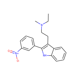 CCN(C)CCc1c(-c2cccc([N+](=O)[O-])c2)[nH]c2ccccc12 ZINC000026646204