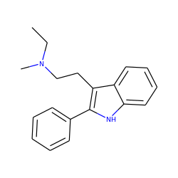 CCN(C)CCc1c(-c2ccccc2)[nH]c2ccccc12 ZINC000026647918