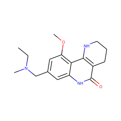 CCN(C)Cc1cc(OC)c2c3c(c(=O)[nH]c2c1)CCCN3 ZINC000118734782