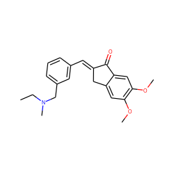 CCN(C)Cc1cccc(/C=C2\Cc3cc(OC)c(OC)cc3C2=O)c1 ZINC000040866896