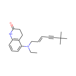 CCN(C/C=C/C#CC(C)(C)C)c1cccc2c1CCC(=O)N2 ZINC000029242134