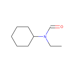 CCN(C=O)C1CCCCC1 ZINC000013779486