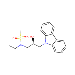 CCN(C[C@@H](O)Cn1c2ccccc2c2ccccc21)S(C)(=O)=O ZINC000149344530