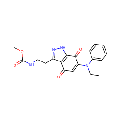 CCN(C1=CC(=O)c2c(CCNC(=O)OC)n[nH]c2C1=O)c1ccccc1 ZINC000045336820