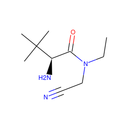 CCN(CC#N)C(=O)[C@@H](N)C(C)(C)C ZINC000053160280