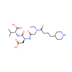 CCN(CC(=O)N[C@@H](CC(=O)O)C(=O)N[C@@H](C(=O)O)C(C)C)C(=O)CCCC1CCNCC1 ZINC000003935630