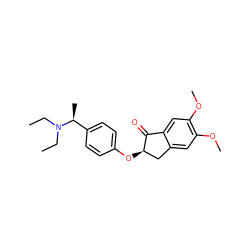 CCN(CC)[C@@H](C)c1ccc(O[C@@H]2Cc3cc(OC)c(OC)cc3C2=O)cc1 ZINC000028137111