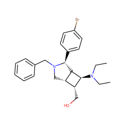 CCN(CC)[C@@H]1[C@@H]2[C@@H](CN(Cc3ccccc3)[C@H]2c2ccc(Br)cc2)[C@H]1CO ZINC000084671461