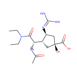 CCN(CC)C(=O)[C@@H](NC(C)=O)[C@H]1C[C@@](O)(C(=O)O)C[C@@H]1N=C(N)N ZINC000013560266