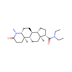 CCN(CC)C(=O)[C@H]1CC[C@H]2[C@@H]3CC[C@H]4N(C)C(=O)CC[C@]4(C)[C@H]3CC[C@]12C ZINC000013737922