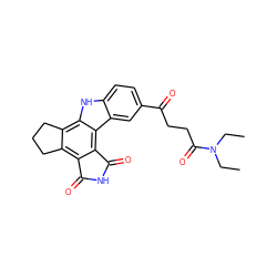 CCN(CC)C(=O)CCC(=O)c1ccc2[nH]c3c4c(c5c(c3c2c1)C(=O)NC5=O)CCC4 ZINC000073223415