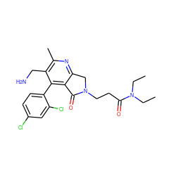 CCN(CC)C(=O)CCN1Cc2nc(C)c(CN)c(-c3ccc(Cl)cc3Cl)c2C1=O ZINC000034804899