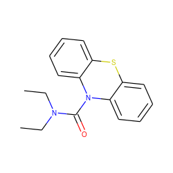 CCN(CC)C(=O)N1c2ccccc2Sc2ccccc21 ZINC000000091243