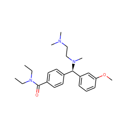 CCN(CC)C(=O)c1ccc([C@H](c2cccc(OC)c2)N(C)CCN(C)C)cc1 ZINC000022939521