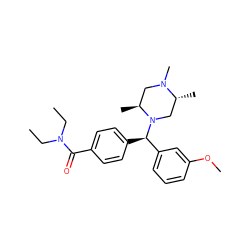 CCN(CC)C(=O)c1ccc([C@H](c2cccc(OC)c2)N2C[C@@H](C)N(C)C[C@@H]2C)cc1 ZINC000022939636