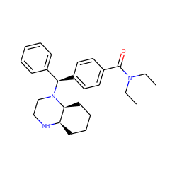 CCN(CC)C(=O)c1ccc([C@H](c2ccccc2)N2CCN[C@@H]3CCCC[C@@H]32)cc1 ZINC000028762618