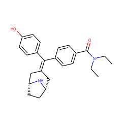 CCN(CC)C(=O)c1ccc(C(=C2C[C@@H]3CC[C@H](C2)N3)c2ccc(O)cc2)cc1 ZINC000026256414