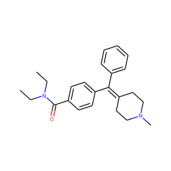 CCN(CC)C(=O)c1ccc(C(=C2CCN(C)CC2)c2ccccc2)cc1 ZINC000013814360