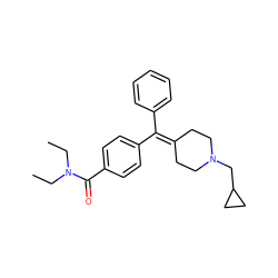 CCN(CC)C(=O)c1ccc(C(=C2CCN(CC3CC3)CC2)c2ccccc2)cc1 ZINC000013814371