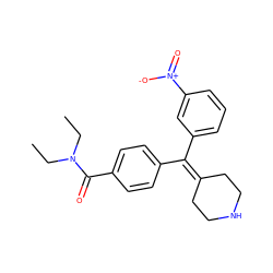 CCN(CC)C(=O)c1ccc(C(=C2CCNCC2)c2cccc([N+](=O)[O-])c2)cc1 ZINC000013814340