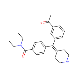 CCN(CC)C(=O)c1ccc(C(=C2CCNCC2)c2cccc(C(C)=O)c2)cc1 ZINC000013814337