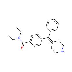 CCN(CC)C(=O)c1ccc(C(=C2CCNCC2)c2ccccc2)cc1 ZINC000000008813