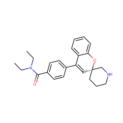 CCN(CC)C(=O)c1ccc(C2=C[C@]3(CCCNC3)Oc3ccccc32)cc1 ZINC000043013600