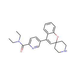 CCN(CC)C(=O)c1ccc(C2=CC3(CCNCC3)Oc3ccccc32)cn1 ZINC000043025022