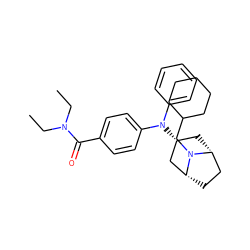 CCN(CC)C(=O)c1ccc(N(c2ccccc2)[C@@H]2C[C@@H]3CC[C@H](C2)N3CC2CCCCC2)cc1 ZINC000100759978