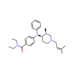 CCN(CC)C(=O)c1ccc(N(c2ccccc2)[C@@H]2CCN(CC=C(C)C)C[C@@H]2C)cc1 ZINC000013862308