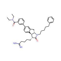 CCN(CC)C(=O)c1cccc(-c2ccc3c(c2)C[C@H]2[C@H]3[C@@H](CCCCC(=N)N)C(=O)N2CCCCCc2ccccc2)c1 ZINC000029402485