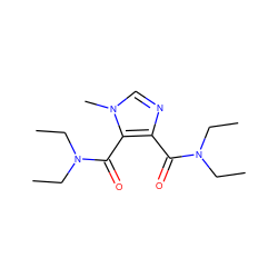 CCN(CC)C(=O)c1ncn(C)c1C(=O)N(CC)CC ZINC000061948668