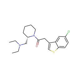 CCN(CC)C[C@@H]1CCCCN1C(=O)Cc1csc2ccc(Cl)cc12 ZINC000029043256