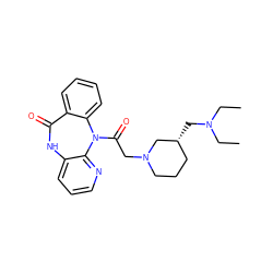 CCN(CC)C[C@@H]1CCCN(CC(=O)N2c3ccccc3C(=O)Nc3cccnc32)C1 ZINC000029413963