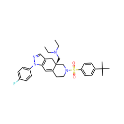 CCN(CC)C[C@]12Cc3cnn(-c4ccc(F)cc4)c3C=C1CCN(S(=O)(=O)c1ccc(C(C)(C)C)cc1)C2 ZINC000029127681