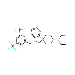 CCN(CC)C1CCC(COCc2cc(C(F)(F)F)cc(C(F)(F)F)c2)(c2ccccc2)CC1 ZINC000103250846