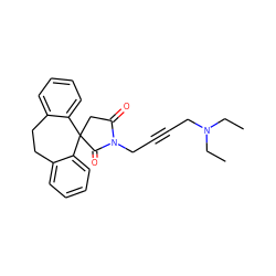 CCN(CC)CC#CCN1C(=O)CC2(C1=O)c1ccccc1CCc1ccccc12 ZINC000001895243