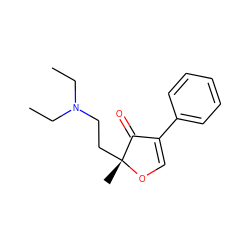 CCN(CC)CC[C@@]1(C)OC=C(c2ccccc2)C1=O ZINC000026289955