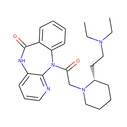 CCN(CC)CC[C@@H]1CCCCN1CC(=O)N1c2ccccc2C(=O)Nc2cccnc21 ZINC000029408084