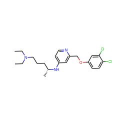 CCN(CC)CCC[C@@H](C)Nc1ccnc(COc2ccc(Cl)c(Cl)c2)c1 ZINC000095607691