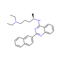 CCN(CC)CCC[C@@H](C)Nc1nc(-c2ccc3ccccc3c2)nc2ccccc12 ZINC000028521435