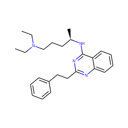 CCN(CC)CCC[C@@H](C)Nc1nc(CCc2ccccc2)nc2ccccc12 ZINC000028522320