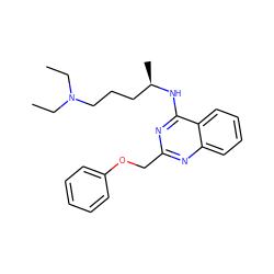 CCN(CC)CCC[C@@H](C)Nc1nc(COc2ccccc2)nc2ccccc12 ZINC000028520989