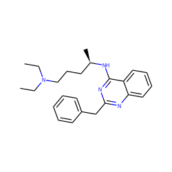 CCN(CC)CCC[C@@H](C)Nc1nc(Cc2ccccc2)nc2ccccc12 ZINC000028520981