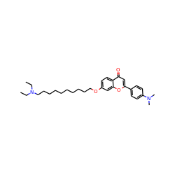 CCN(CC)CCCCCCCCCCOc1ccc2c(=O)cc(-c3ccc(N(C)C)cc3)oc2c1 ZINC000103241409