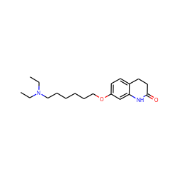 CCN(CC)CCCCCCOc1ccc2c(c1)NC(=O)CC2 ZINC001772584521