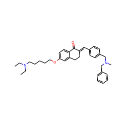 CCN(CC)CCCCCOc1ccc2c(c1)CC/C(=C\c1ccc(CN(C)Cc3ccccc3)cc1)C2=O ZINC000045365514